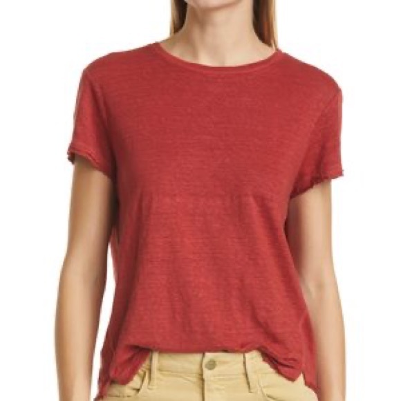 Frame Easy True Raw Edged Tee in Redwood - Picture 3 of 16